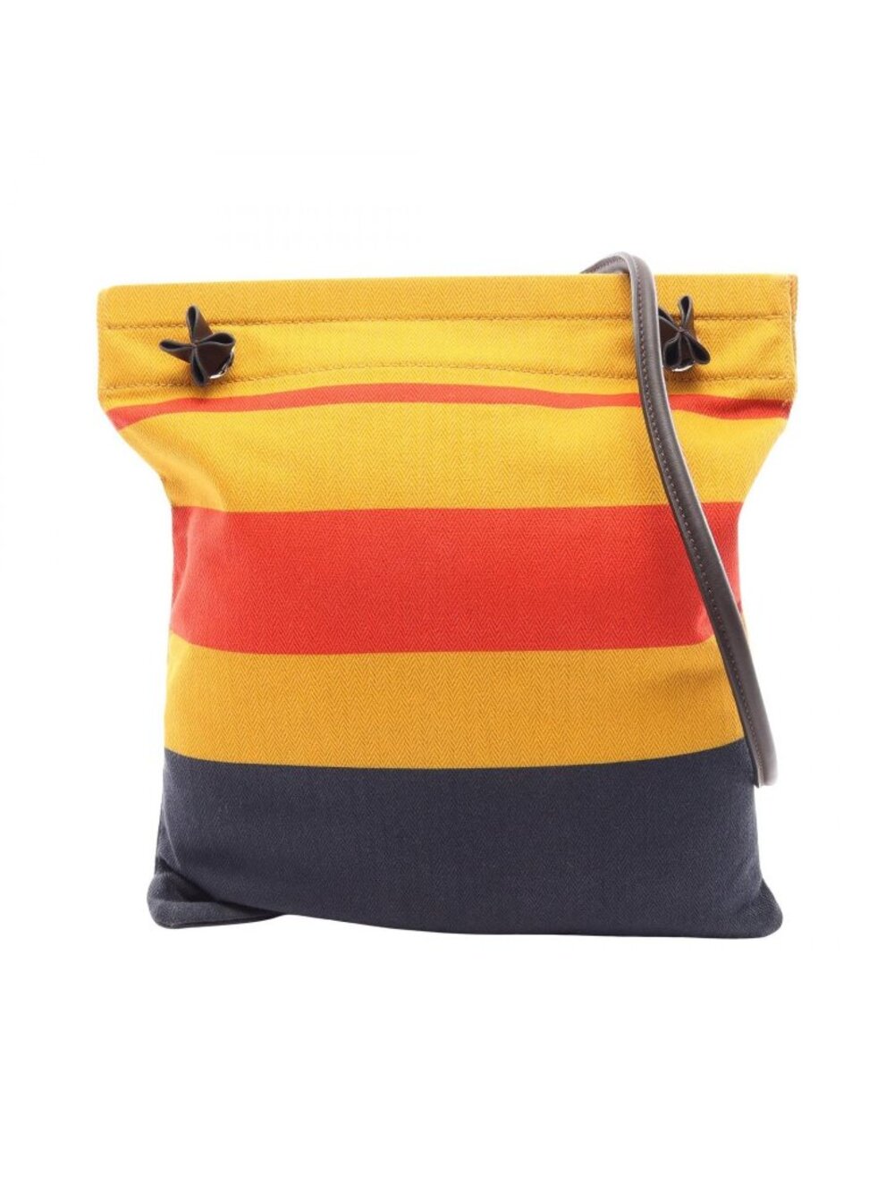 Hermes Shoulder Bag Sac Aline MM Rocabar Ebene Canvas Leather
